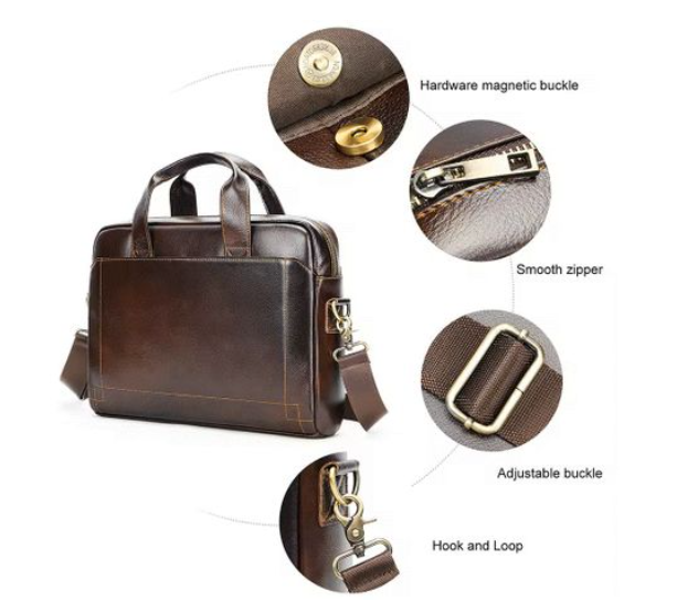 OB Genuine Leather Laptop Bag - 13,5"