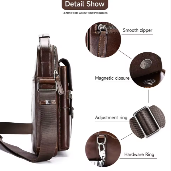 Genuine Leather Crossbody Messager