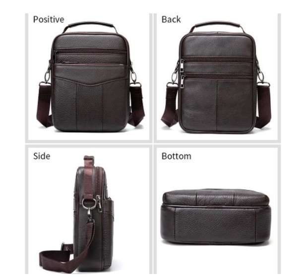 Leather Crossbody Messenger Bag