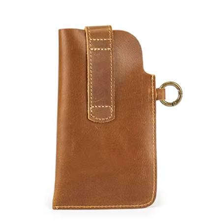 Men's Belt Cell-Phone Leather Holder