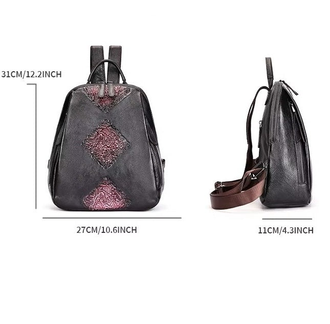 Ladies Vintage Leather Backpack