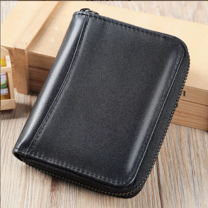 Genuine Leather Zip Wallet