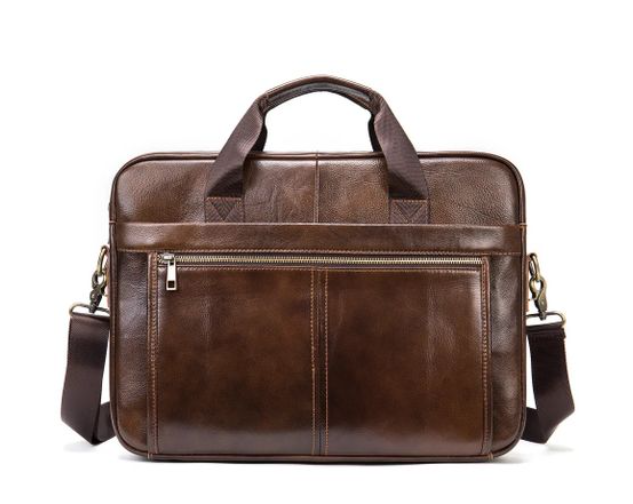 14,5" Genuine Leather Laptop Bag