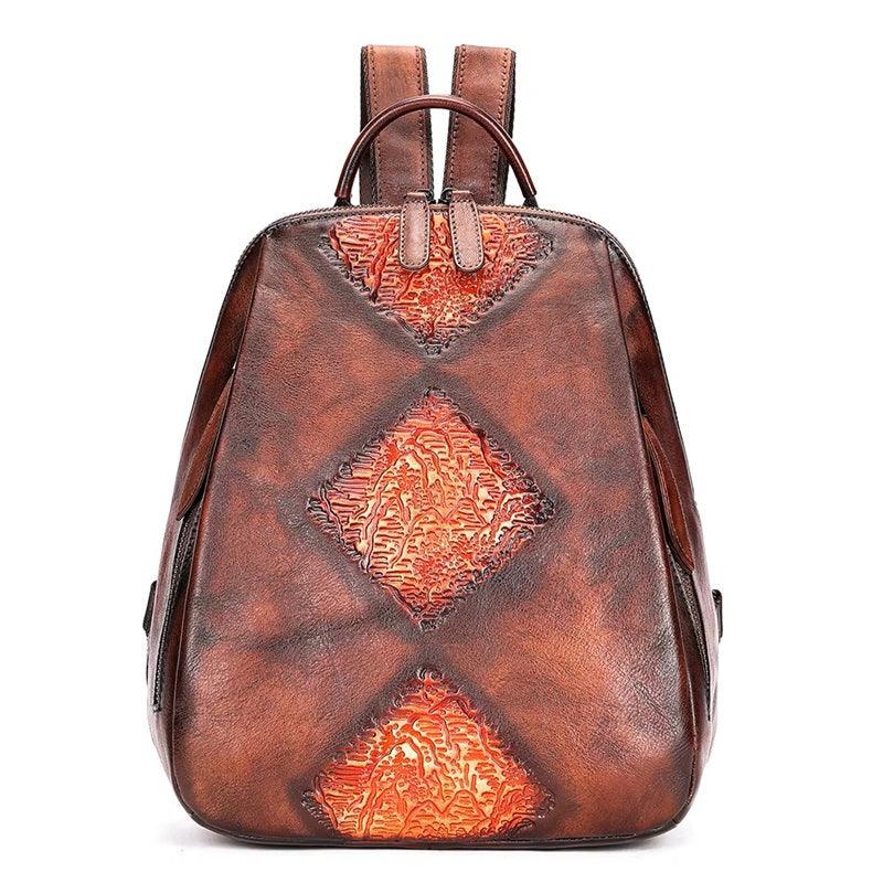 Ladies Vintage Leather Backpack