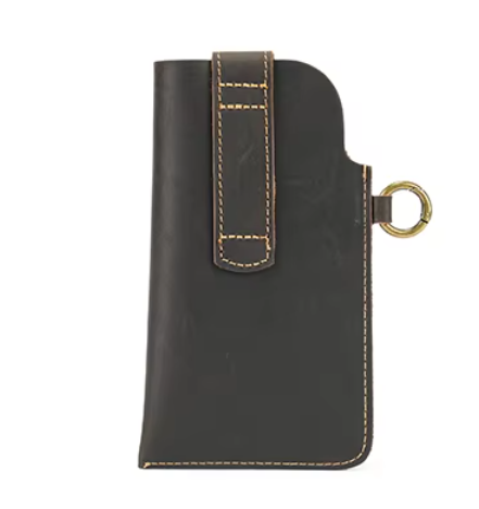 Men's Belt Cell-Phone Leather Holder