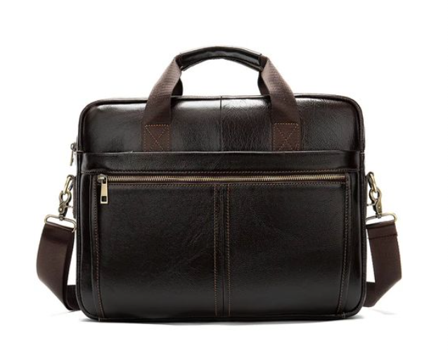 14,5" Genuine Leather Laptop Bag