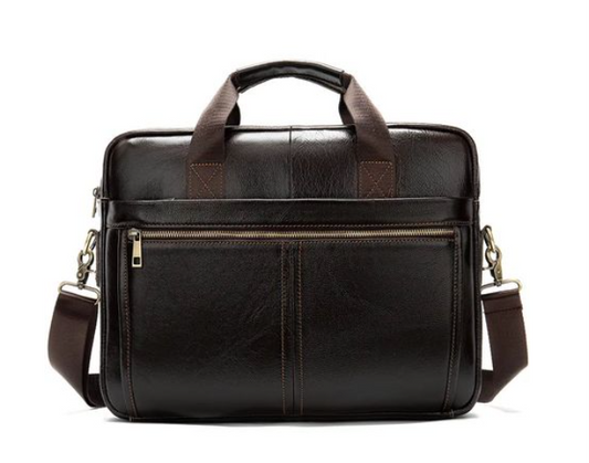 14,5" Genuine Leather Laptop Bag