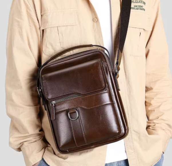 Genuine Leather Crossbody Messager