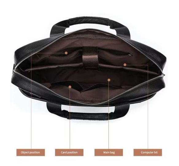 Ratile Genuine Leather Laptop Bag - 14"