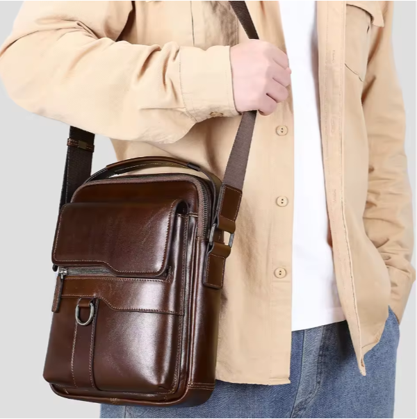 Genuine Leather Crossbody Messager