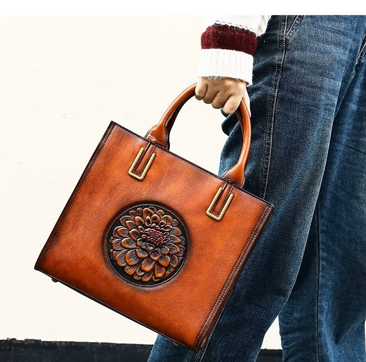 Women's Luxury Genuine Leather Tote Bag
