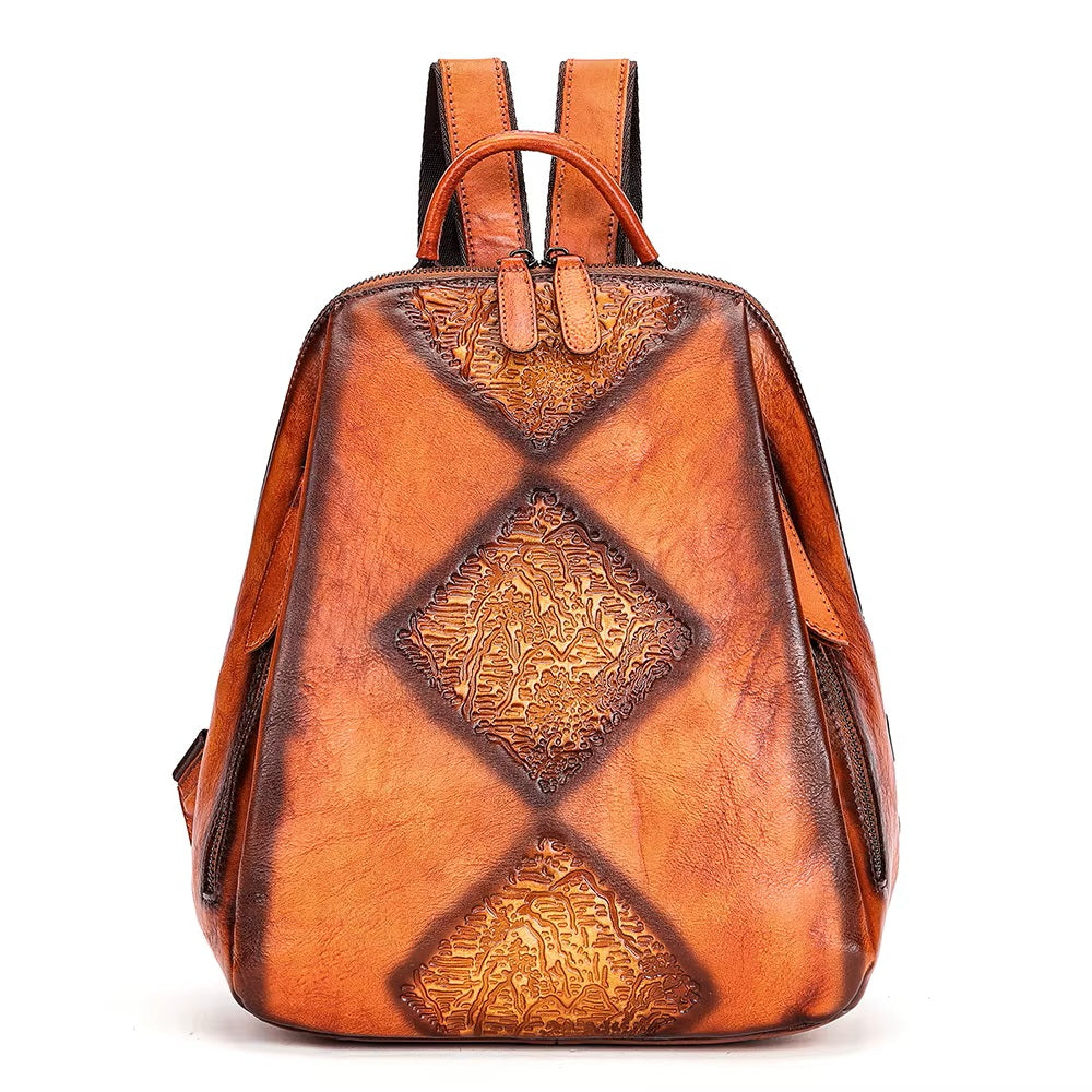 Ladies Vintage Leather Backpack